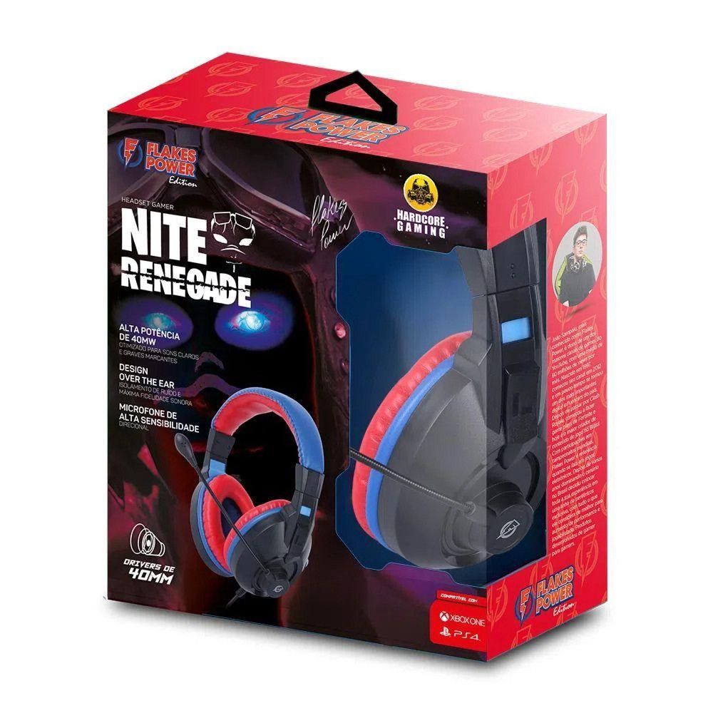 Encontraproduto.com.br - Headset Nite Renegade Flakes Power FLKH003 - ESL