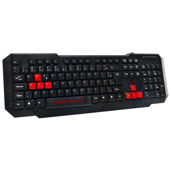 Encontraproduto.com.br - Kit Gamer ELG 4 em 1 Dragon War Preto e Vermelho CGDW41R