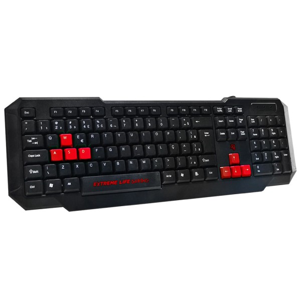 Encontraproduto.com.br - Kit Gamer ELG 4 em 1 Dragon War Preto e Vermelho CGDW41R