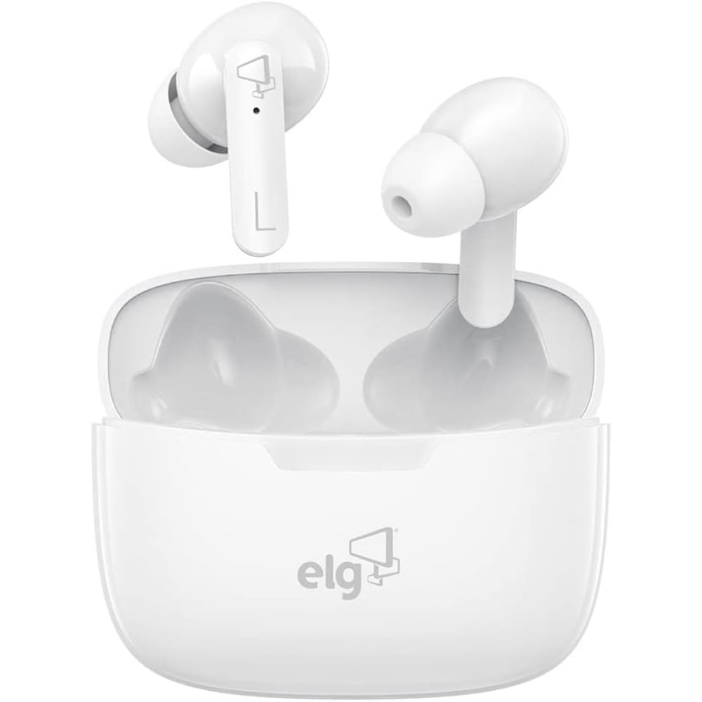 Encontraproduto.com.br - Fone de Ouvido TWS ELG TWPRO3S Bluetooth 5.3 Branco