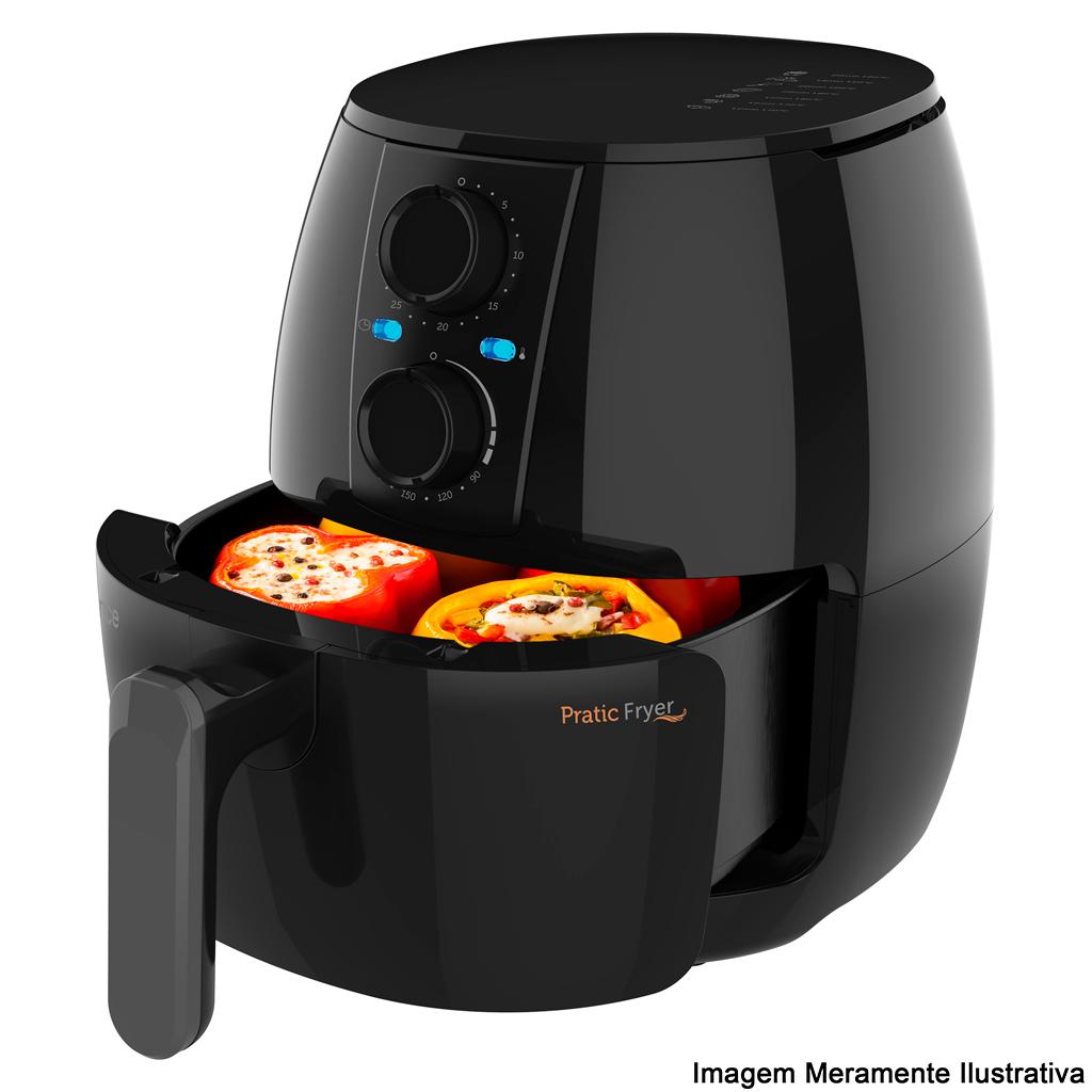 Encontraproduto.com.br - Fritadeira Elétrica sem Óleo Pratic Fryer 3L 127V Cadence
