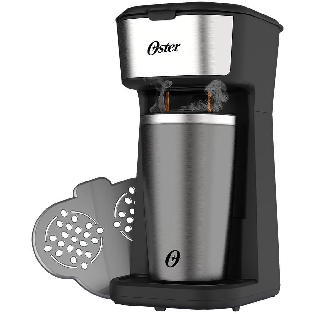 Encontraproduto.com.br - Cafeteira Oster 2Day Inox 2 em 1 com Copo Térmico OCAF200