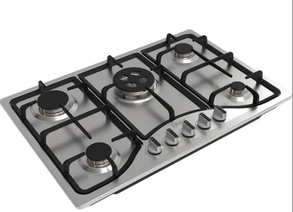 Encontraproduto.com.br - Cooktop a Gás Inox 5 Bocas Oster Semiprofissional - Bivolt (OTOP701)