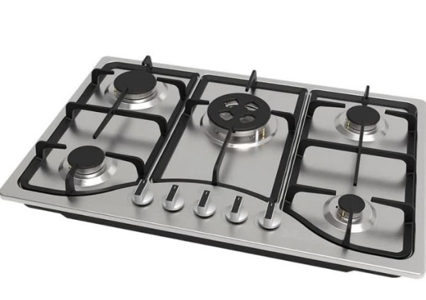 Encontraproduto.com.br - Cooktop a Gás Inox 5 Bocas Oster Semiprofissional - Bivolt (OTOP701)