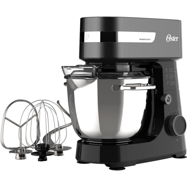 Encontraproduto.com.br - Batedeira Planetária Oster OBAT636 Bowl Inox ll 800W Preta 127V