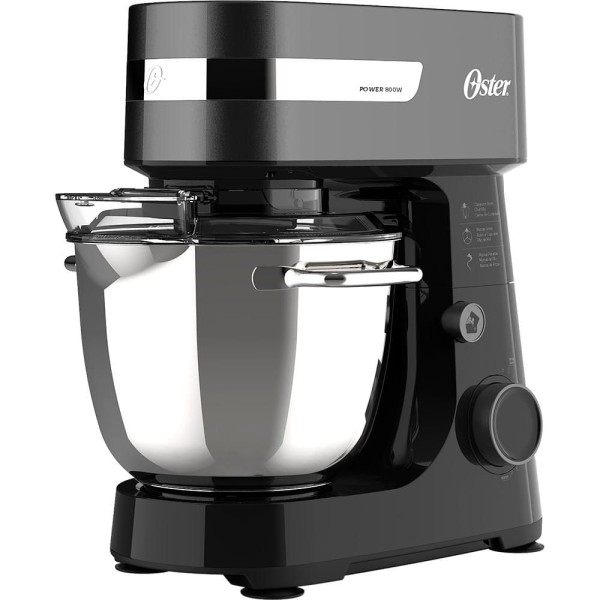 Encontraproduto.com.br - Batedeira Planetária Oster OBAT636 Bowl Inox ll 800W Preta 127V