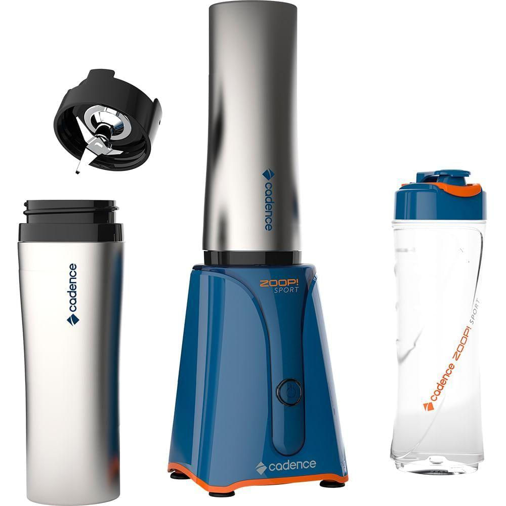 Encontraproduto.com.br - Liquidificador Portátil Cadence Zoop Sport Bld750 500 Ml Azul Com Jarra De Plástico 220v
