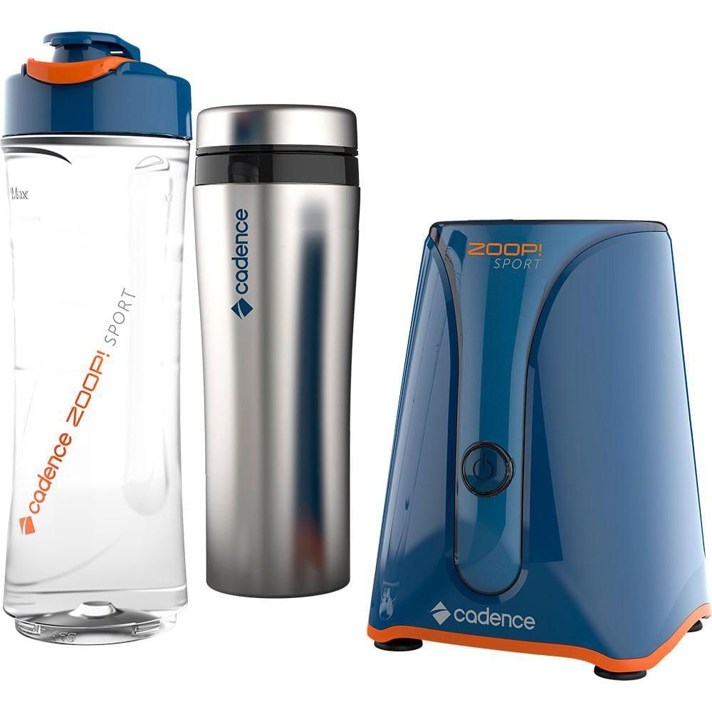 Encontraproduto.com.br - Liquidificador Portátil Cadence Zoop Sport Bld750 500 Ml Azul Com Jarra De Plástico 220v