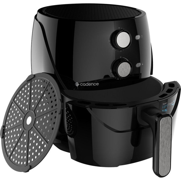 Encontraproduto.com.br - Fritadeira sem Óleo Cadence Super Light Fryer 3,8L Preto FRT555