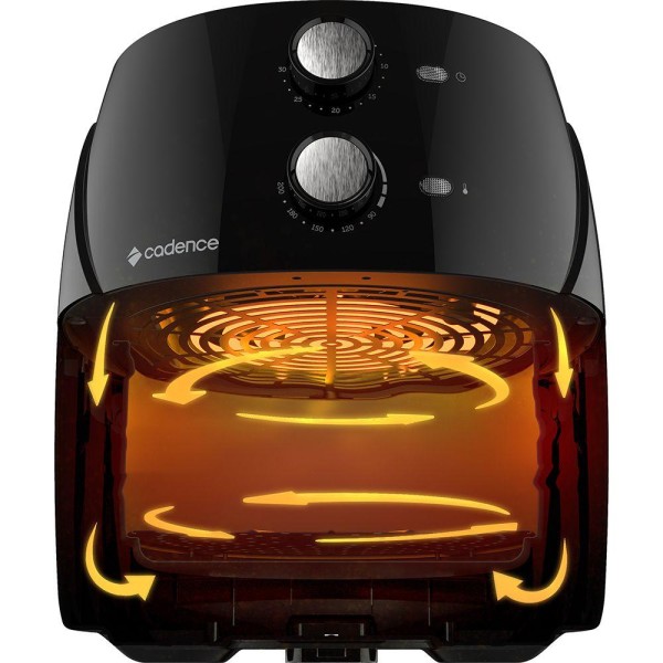 Encontraproduto.com.br - Fritadeira sem Óleo Cadence Super Light Fryer 3,8L Preto FRT555