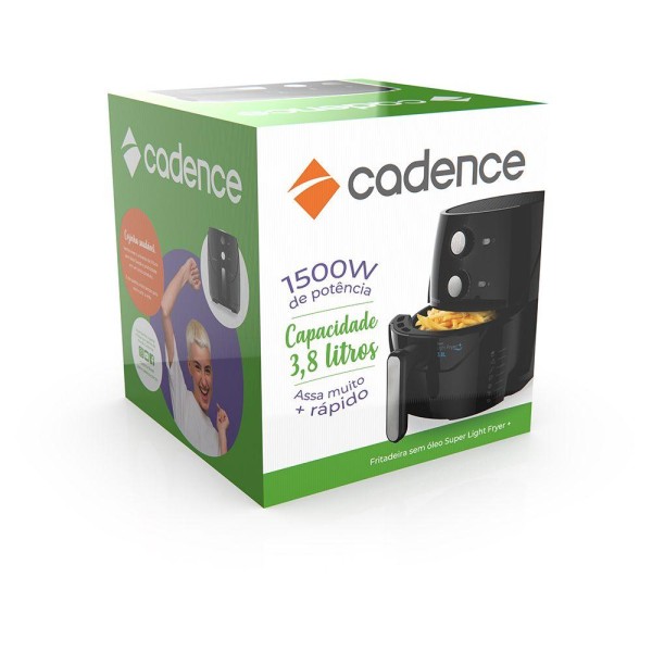Encontraproduto.com.br - Fritadeira sem Óleo Cadence Super Light Fryer 3,8L Preto FRT555