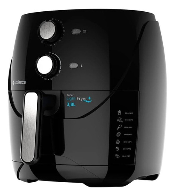 Encontraproduto.com.br - Fritadeira sem Óleo Cadence Super Light Fryer 3,8L Preto FRT555