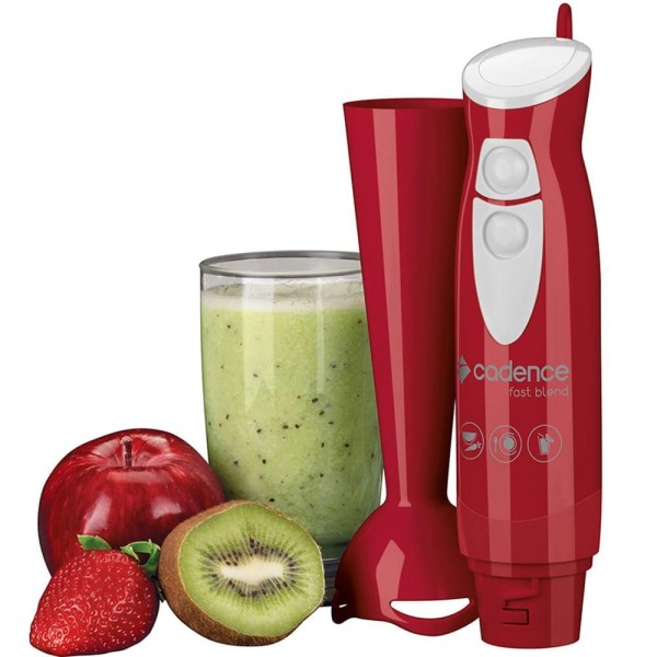 Encontraproduto.com.br - Kit Cadence Colors Vermelho Chaleira Mixer Sanduicheira 220V