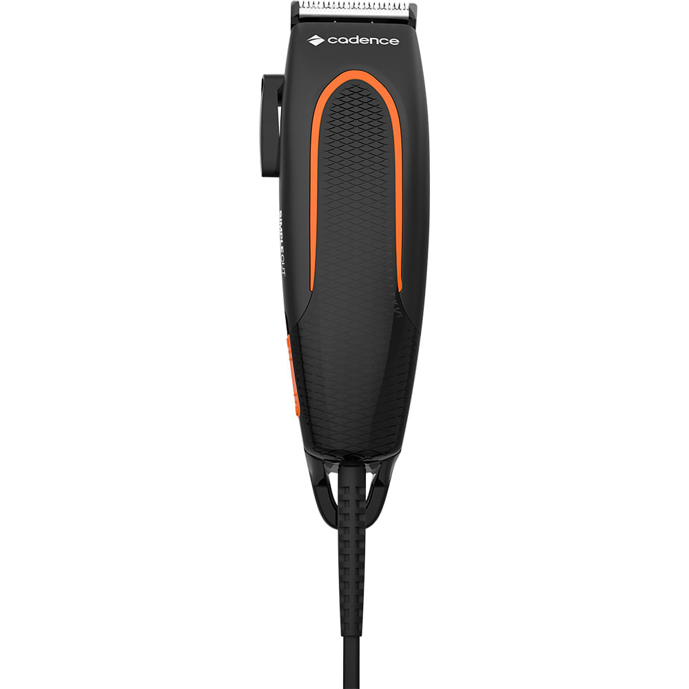 Encontraproduto.com.br - Maquina De Cortar Cabelo E Barba Cadence Simple Cut 127v Preto Com Laranja
