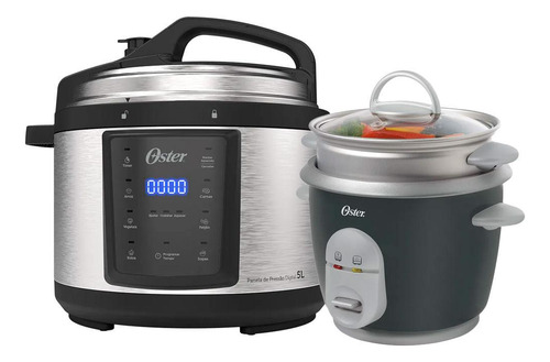 Encontraproduto.com.br - Kit Panela De Pressão E Panela Elétrica De Arroz Oster 220V