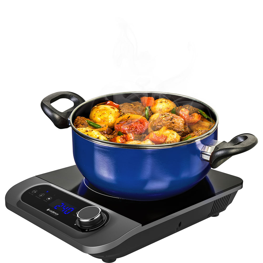 Encontraproduto.com.br - Kit Blender Zoop Sport Inox e Cooktop por Indução Cadence