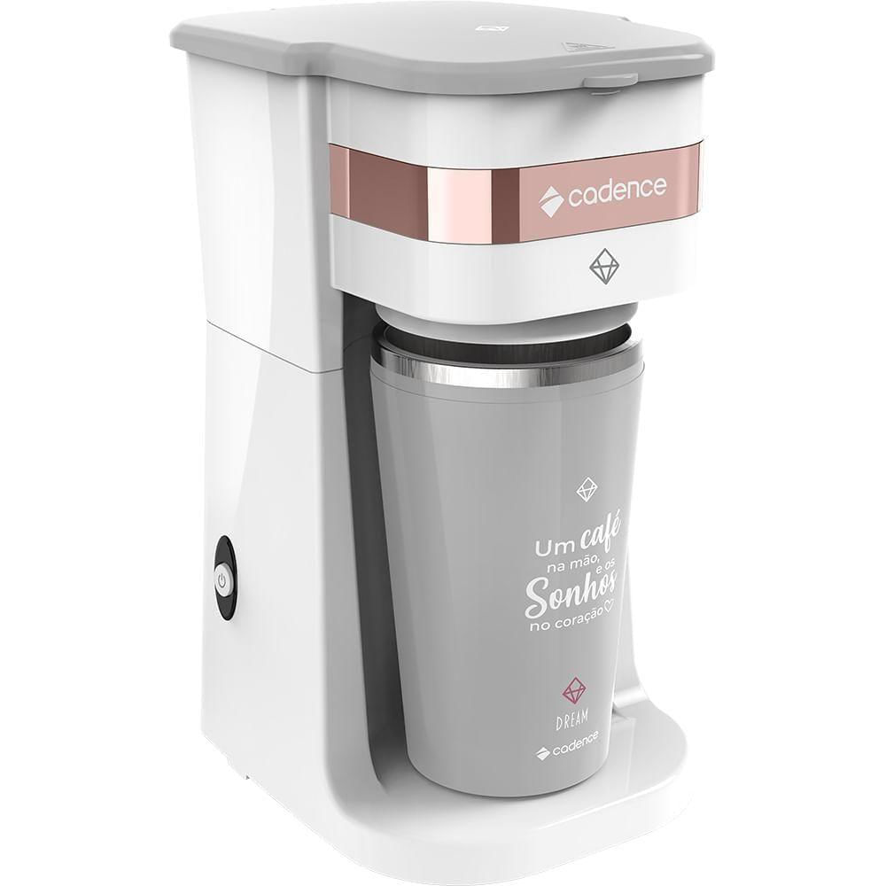 Encontraproduto.com.br - Cafeteira Elétrica Cadence Dream Rosé Gold Com Copo Térmico - 220v