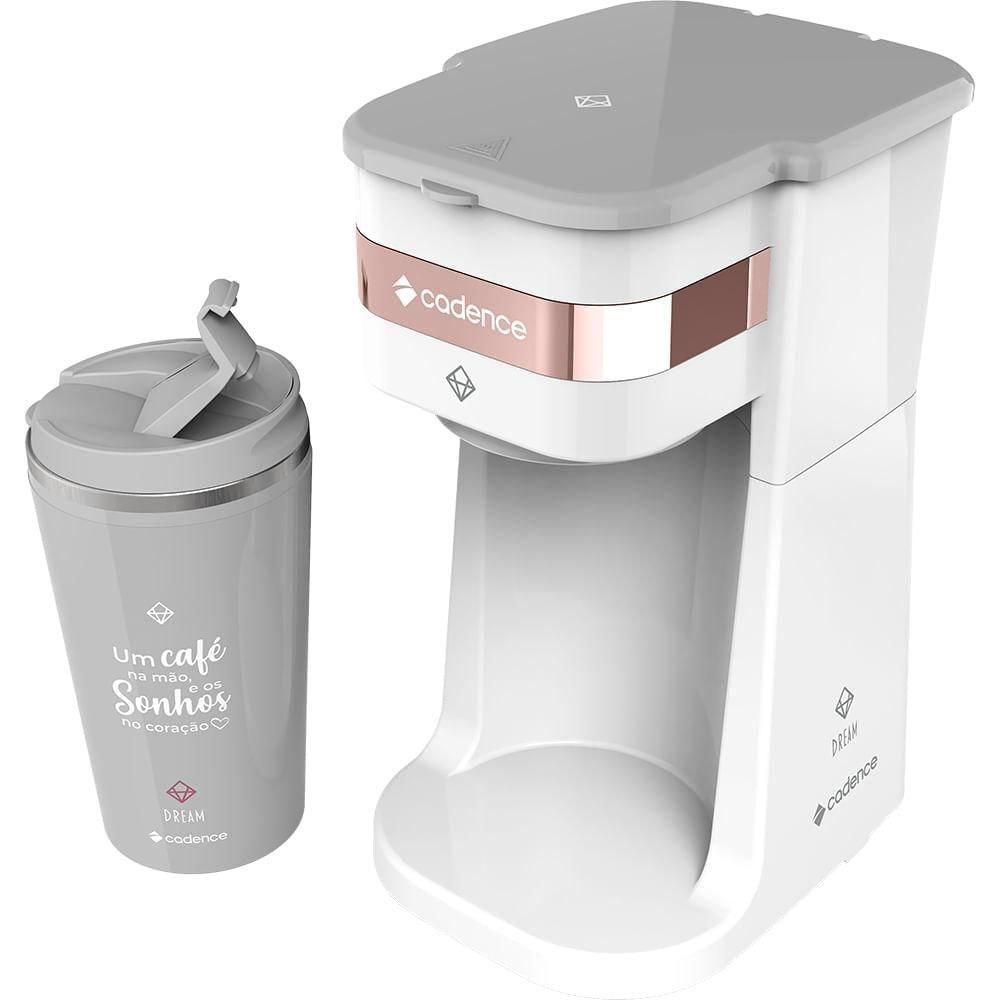 Encontraproduto.com.br - Cafeteira Elétrica Cadence Dream Rosé Gold Com Copo Térmico - 220v