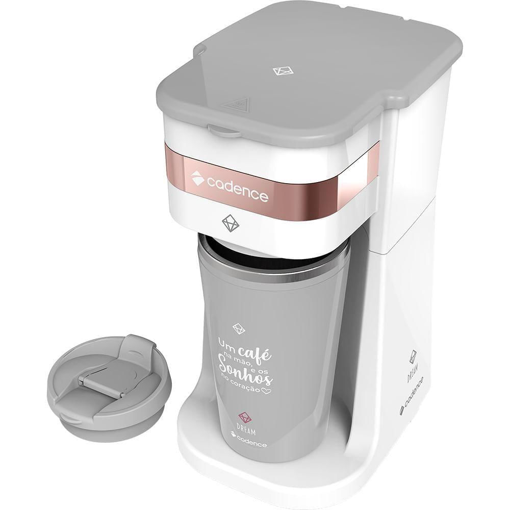 Encontraproduto.com.br - Cafeteira Elétrica Cadence Dream Rosé Gold Com Copo Térmico - 220v