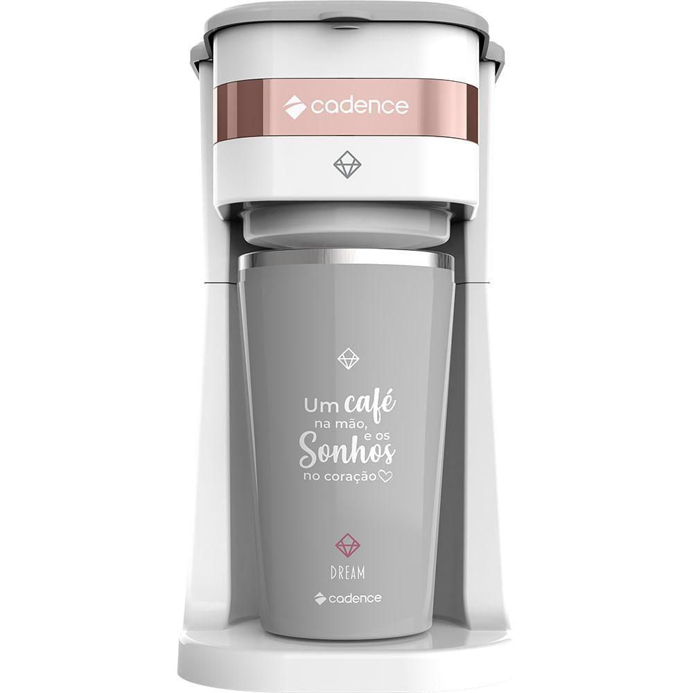 Encontraproduto.com.br - Cafeteira Elétrica Cadence Dream Rosé Gold Com Copo Térmico - 220v