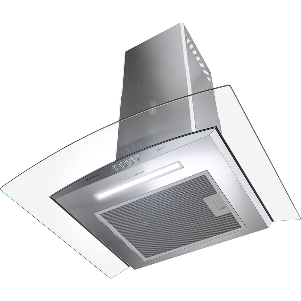 Encontraproduto.com.br - Coifa de Parede Cadence Inspire Vidro Curvo 60cm