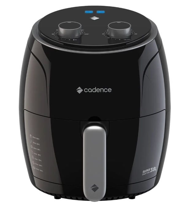 Encontraproduto.com.br - Fritadeira Elétrica Air Fryer 3,8L Frt410 Preto Cadence