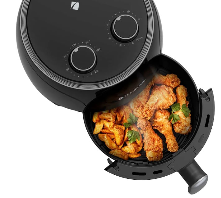 Encontraproduto.com.br - Fritadeira Elétrica Air Fryer 3,8L Frt410 Preto Cadence