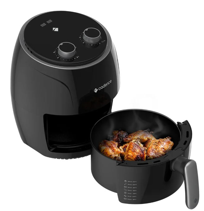 Encontraproduto.com.br - Fritadeira Elétrica Air Fryer 3,8L Frt410 Preto Cadence
