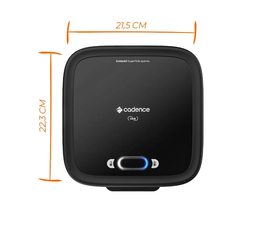 Encontraproduto.com.br - Sanduicheira Elétrica Click Preto Cadence SAN400 127V