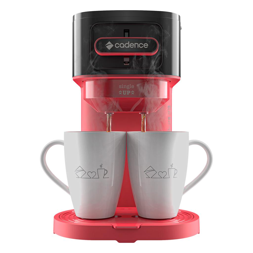 Encontraproduto.com.br - Cafeteira com 2 Xícaras Single CAF230 Cadence Vermelha 127V