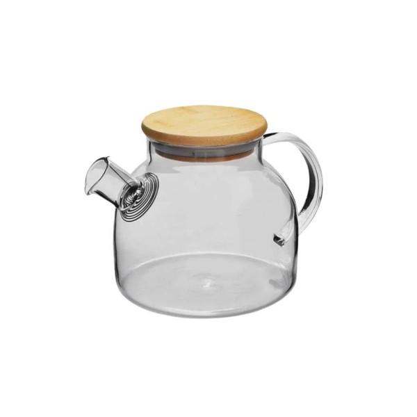 Encontraproduto.com.br - Bule de Vidro com Coador em Aço Inox 500ml–Bugatti