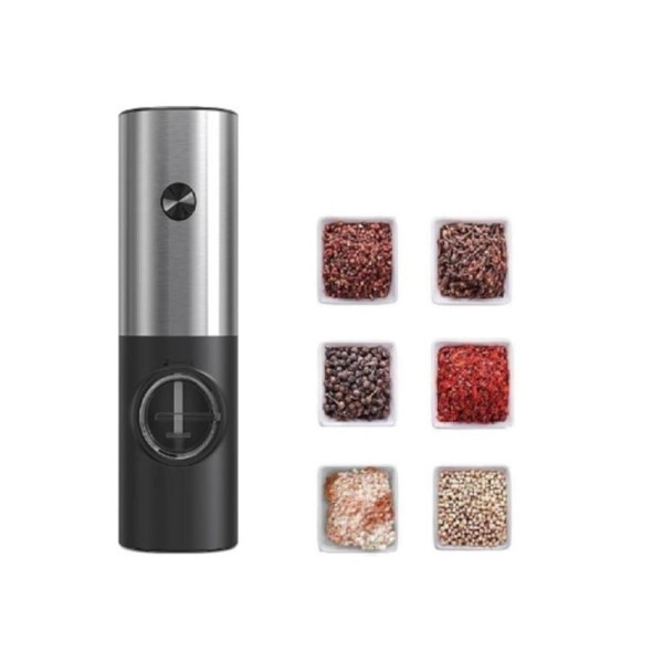 Encontraproduto.com.br - Moedor de Sal e Pimenta  Elétrico Especiarias a Pilha Inox