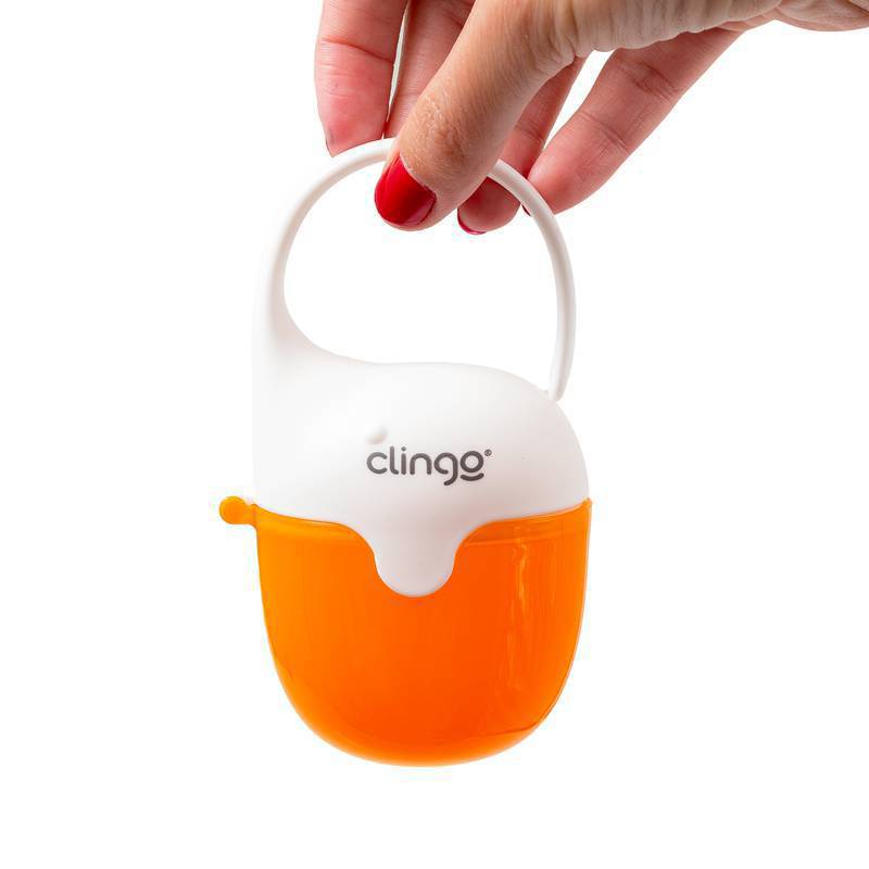 Encontraproduto.com.br - Porta Chupetas - Clingo - Colors - Baleia - Laranja