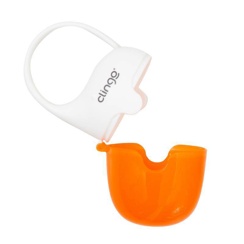 Encontraproduto.com.br - Porta Chupetas - Clingo - Colors - Baleia - Laranja