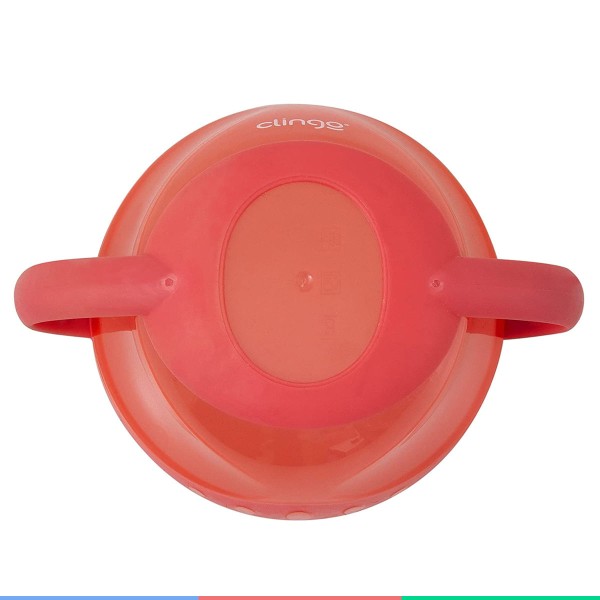 Encontraproduto.com.br - Lancheira Infantil Porta Snacks Com Alça e Tampa Interna 300 ml Para Bebê +6 Meses Smart Rosa Clingo