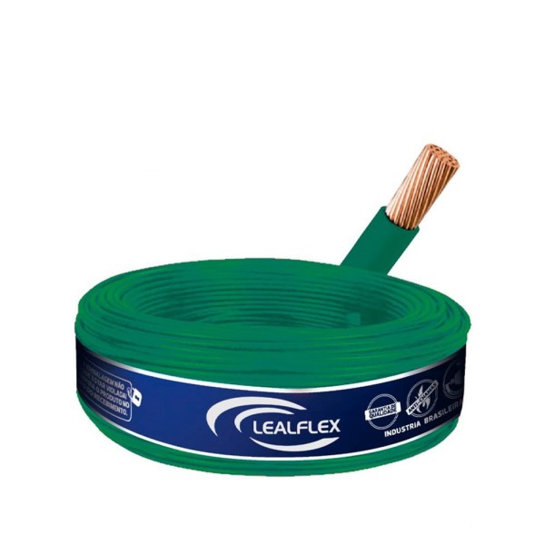 Encontraproduto.com.br - Fio Elétrico 750V Cobre Cabo Flexível 10,0Mm 25 M. Lealflex - Verde