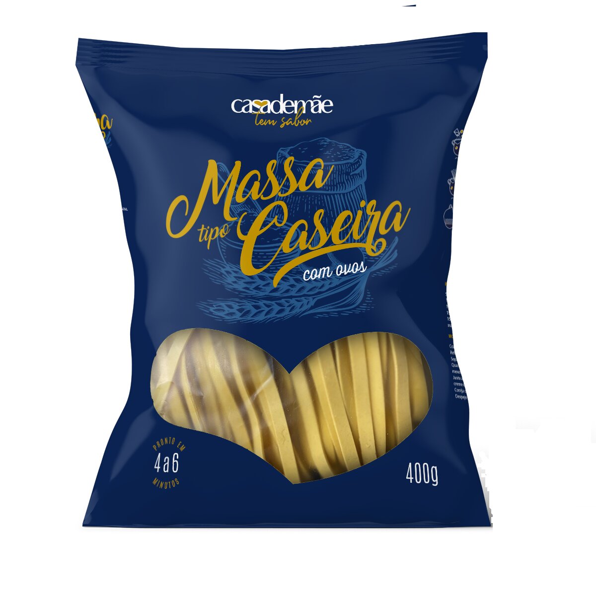 Encontraproduto.com.br - Massa Caseira Casa De Mãe Com Ovos N3 400g