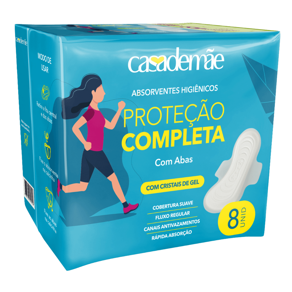 Encontraproduto.com.br - Absorvente Casa De Mãe Suave Com Abas C8
