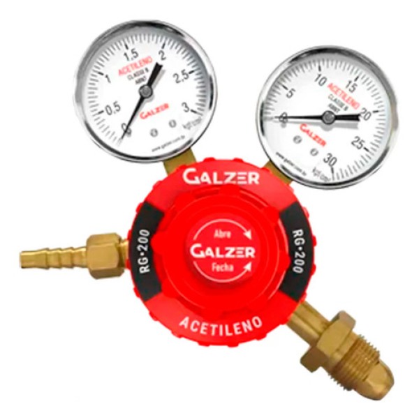 Encontraproduto.com.br - Regulador Manometro Pressão Para Acetileno Galzer