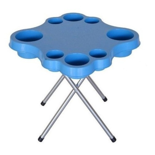 Encontraproduto.com.br - Mesinha Petisqueira Dobrável Pés Galvanizado Cor Preta