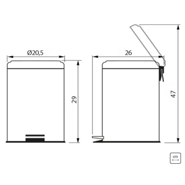 Encontraproduto.com.br - Kit Com 4 Lixeiras Brasil Inox Tramontina 5 Litros Com Pedal