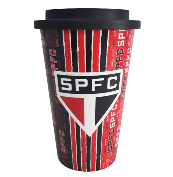 Encontraproduto.com.br - Copo São Paulo Com Tampa FutCup 650ml