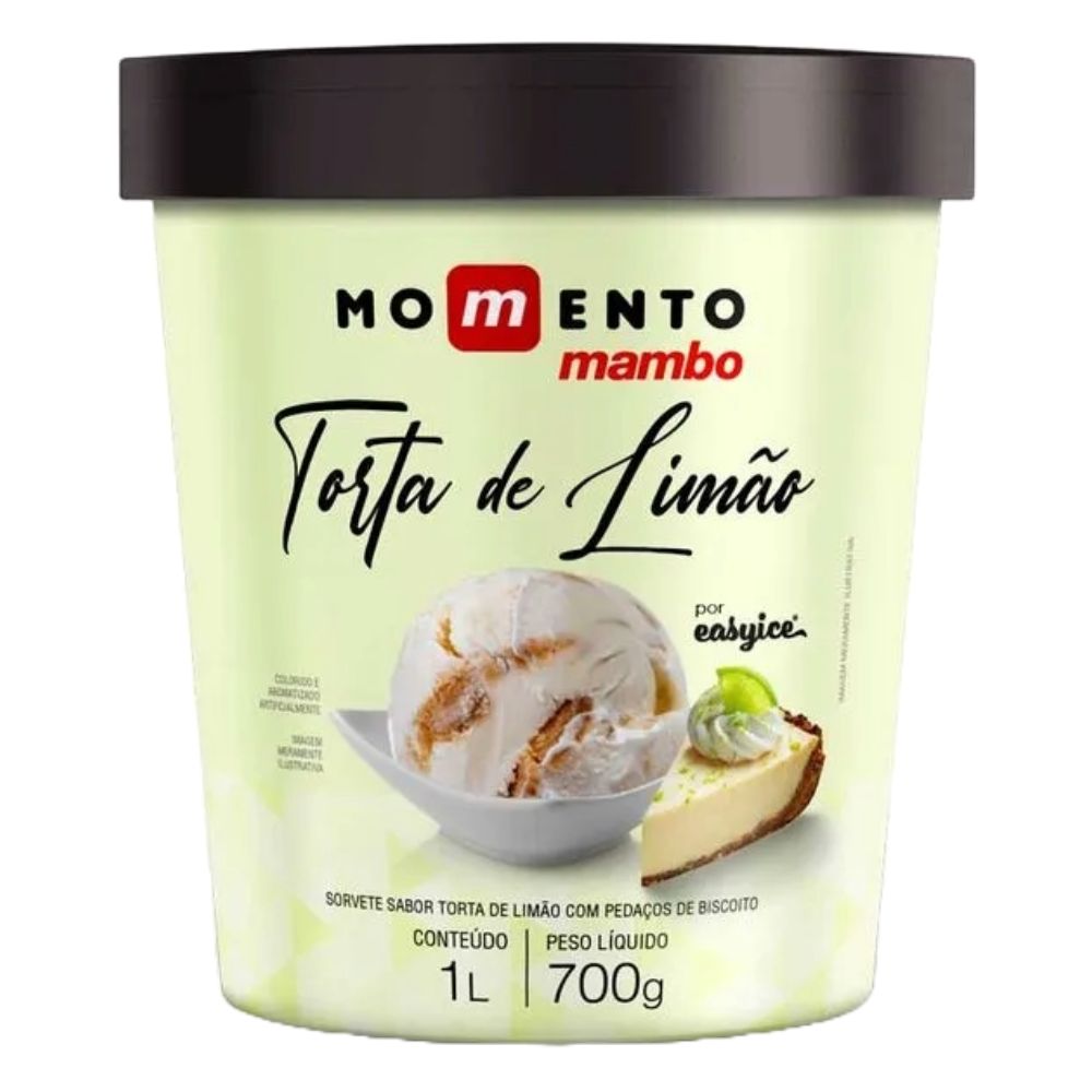 Sorvete Premium Torta Limao Momento Mambo 1 Litro