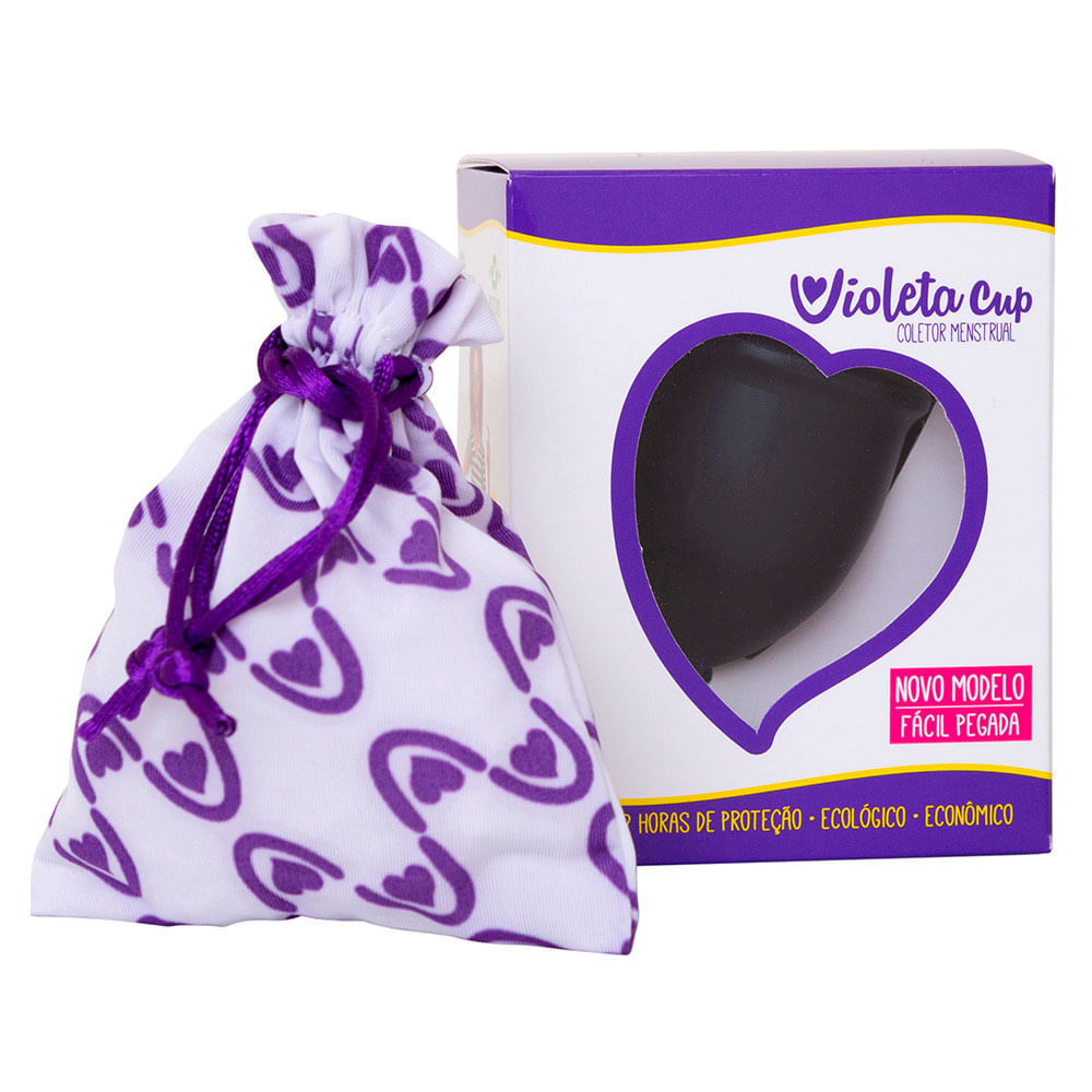 Encontraproduto.com.br - Coletor Menstrual Violeta Cup – Preto Tipo B