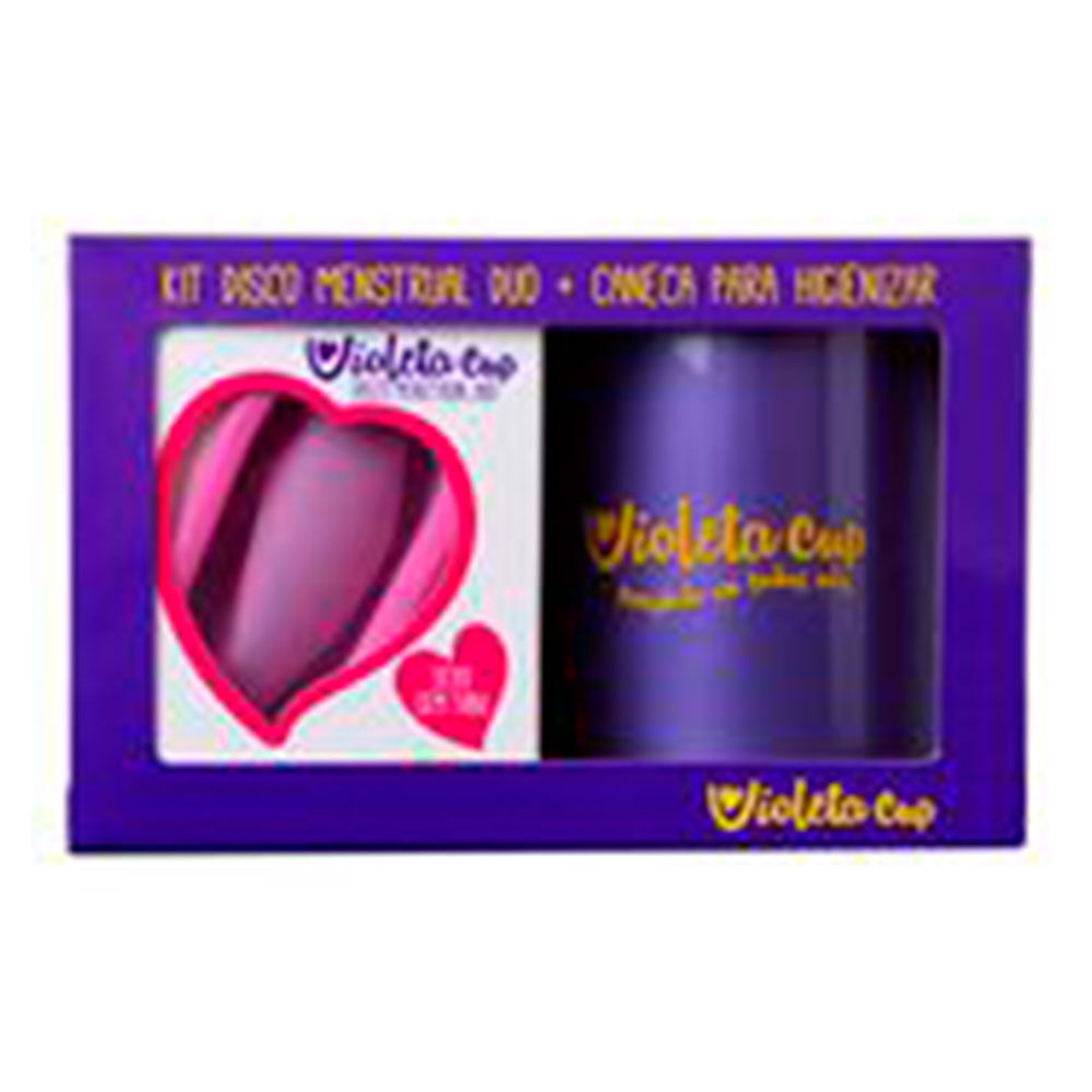 Encontraproduto.com.br - Violeta Cup Disco Mentrual Kit Caneca + Disco Duo