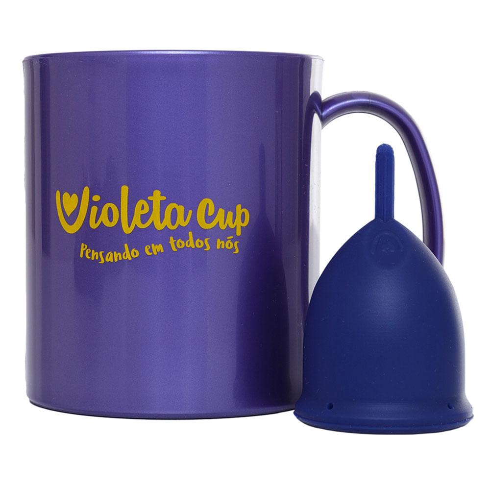 Encontraproduto.com.br - Violeta Cup Coletor Menstrual Kit Sport Tipo A + Caneca