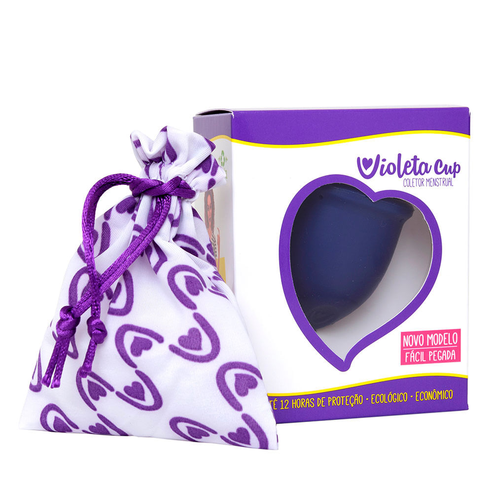 Encontraproduto.com.br - Violeta Cup Coletor Menstrual Kit Sport Tipo A + Caneca
