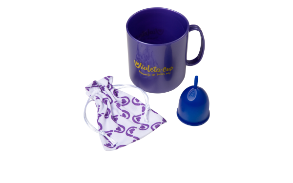 Encontraproduto.com.br - Violeta Cup Coletor Menstrual Kit Sport Tipo A + Caneca