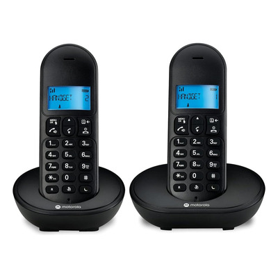 Encontraproduto.com.br - Telefone Sem Fio Motorola Mt150-2 Dect Com 2 Preto