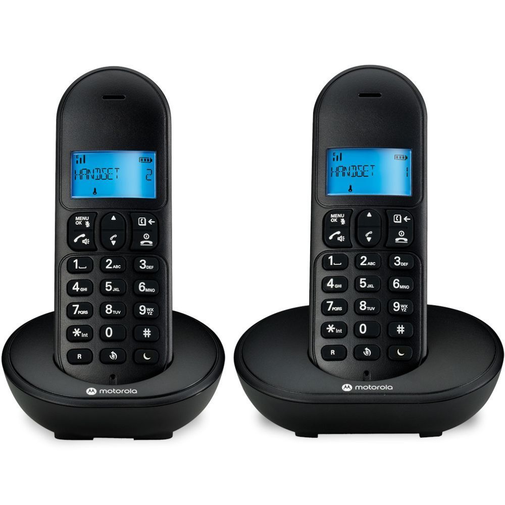 Encontraproduto.com.br - Telefone Sem Fio Motorola Mt150-2 Dect Com 2 Preto